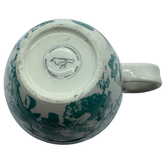 ANTHROPOLOGIE Boho Floral Initial "S" Monogram Ceramic Coffee Mug Cup 4" - Picture 4 of 6